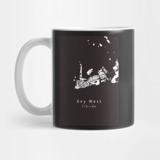 Key West Florida Island Map Mug